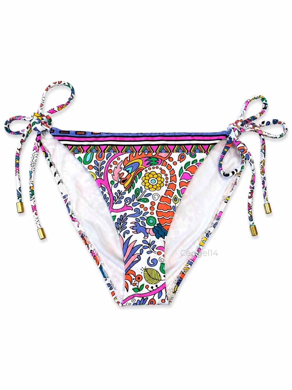 Trina Turk Jungle Beach Side Tie Hipster Bikini Bottom NWT 10